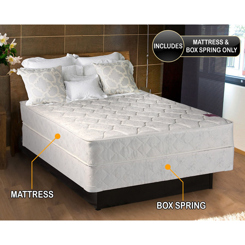 Ensemble de matelas et sommier tapissier Mier Gentle, 7", Double