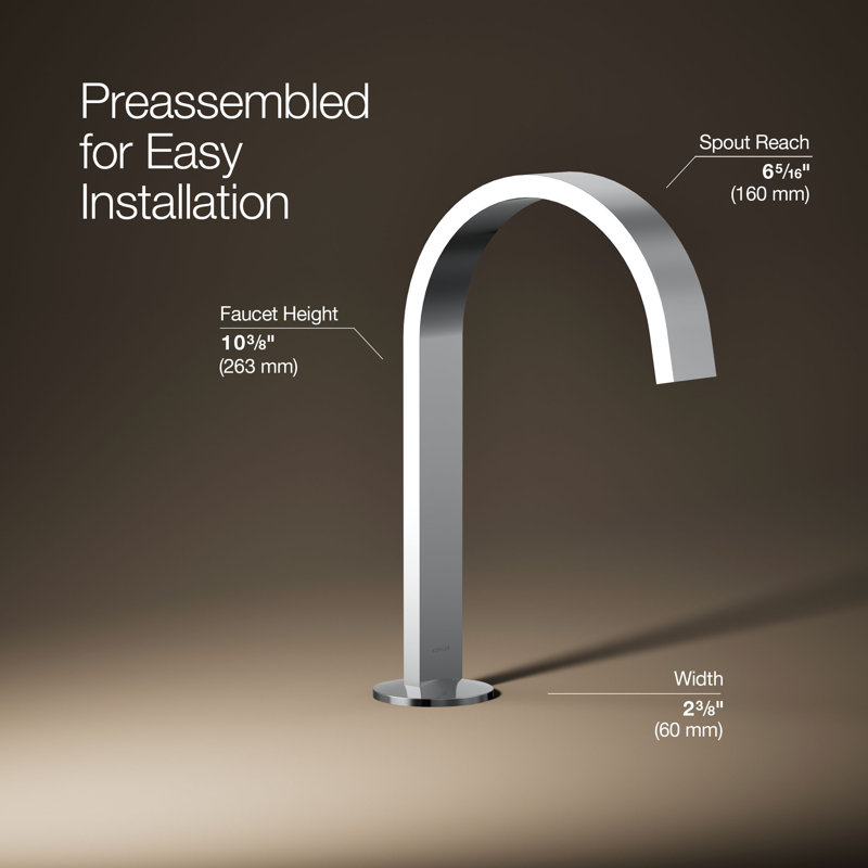 Components™ Bathroom Sink Spout with Ribbon Design, Polished Chrome