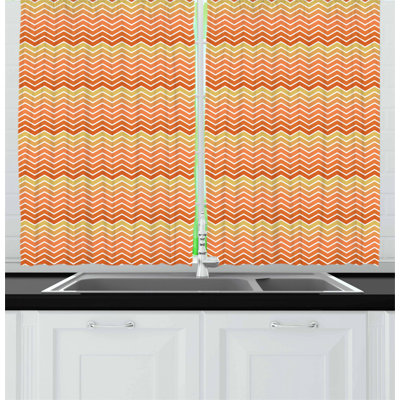 Chevron Tailored Kitchen Curtain