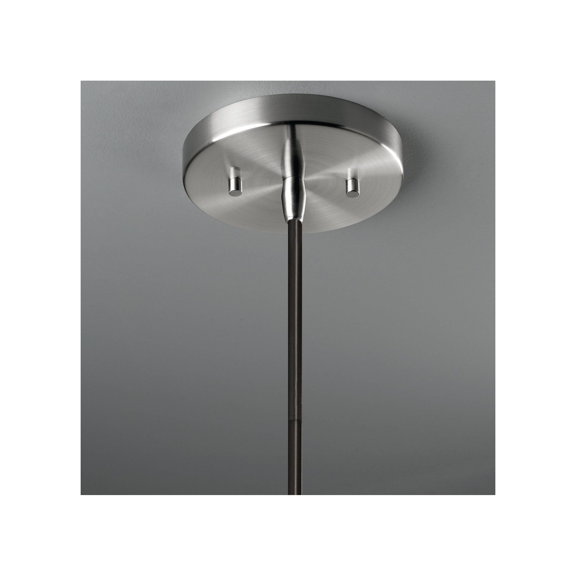 Leni Single Light Ceramic Dimmable Pendant, Matte White, Brushed Nickel