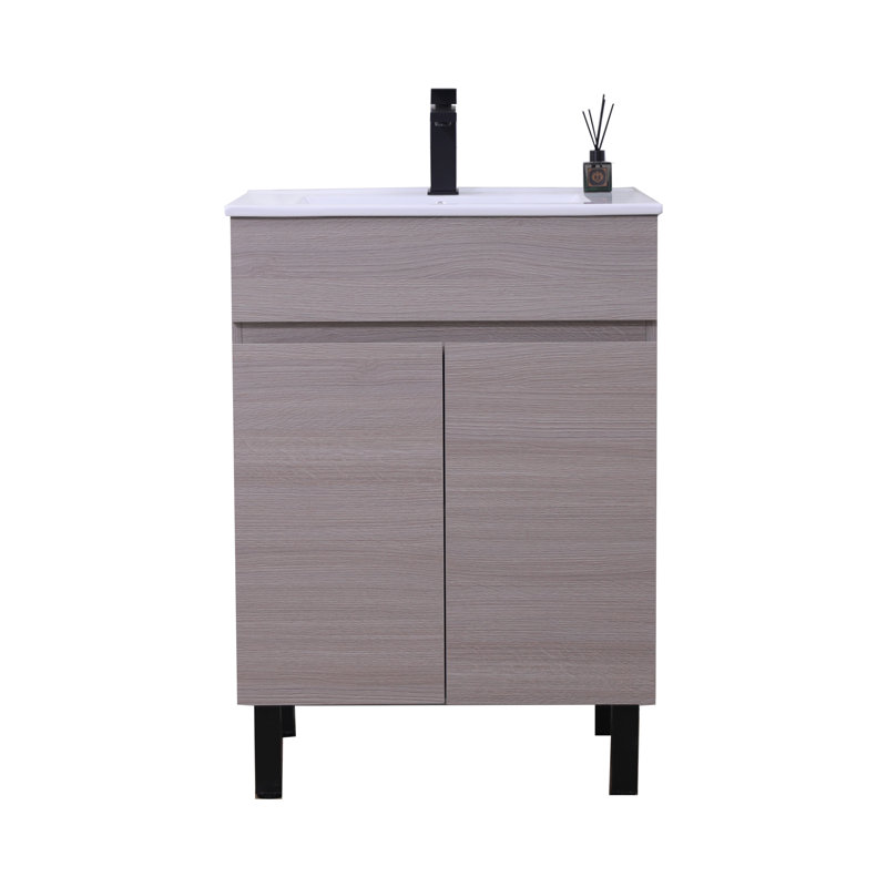 Ensemble de meuble-lavabo simple 24 po gris