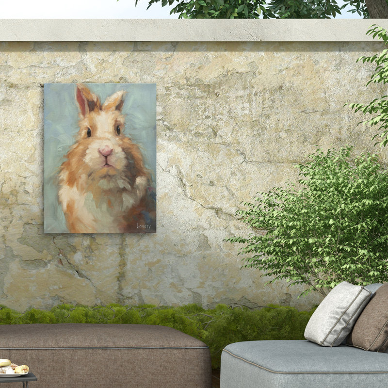 Toile d'extérieur Andrea Lavery Hoppy Bunny, 14" H x 19" W