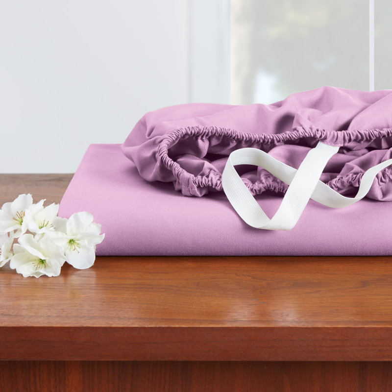 Microfiber Sheet Set, California King Sheet Set with 2 Pillowcases, Lavender Dream