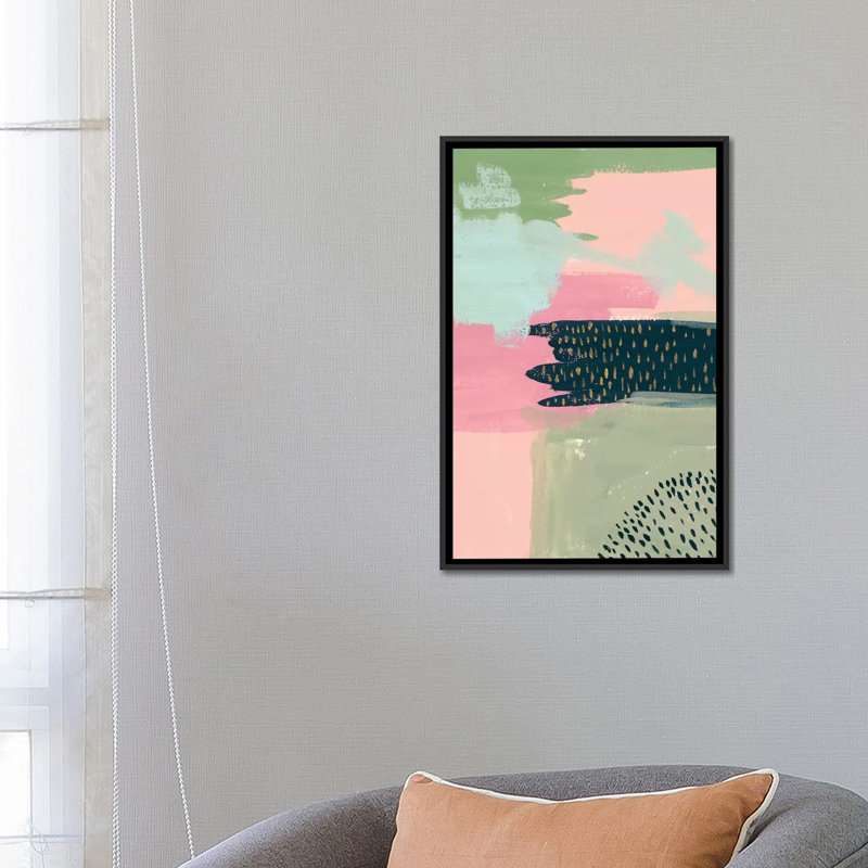 " Cheeky II " by Melissa Wang, 26" H x 18" W x 1.5" D, Black Framed Canvas, No Mat
