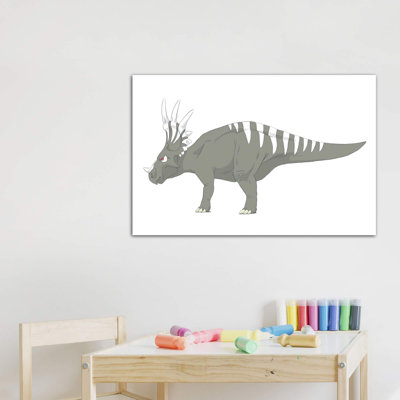 Styracosaurus, dessin au crayon avec couleur numérique par Alice Turner - impression d'art graphique