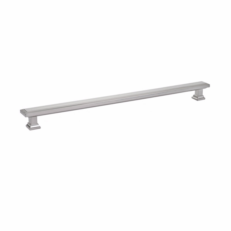 Emtek Geometric Rectangular Cabinet Pull 12" cc, Satin Nickel