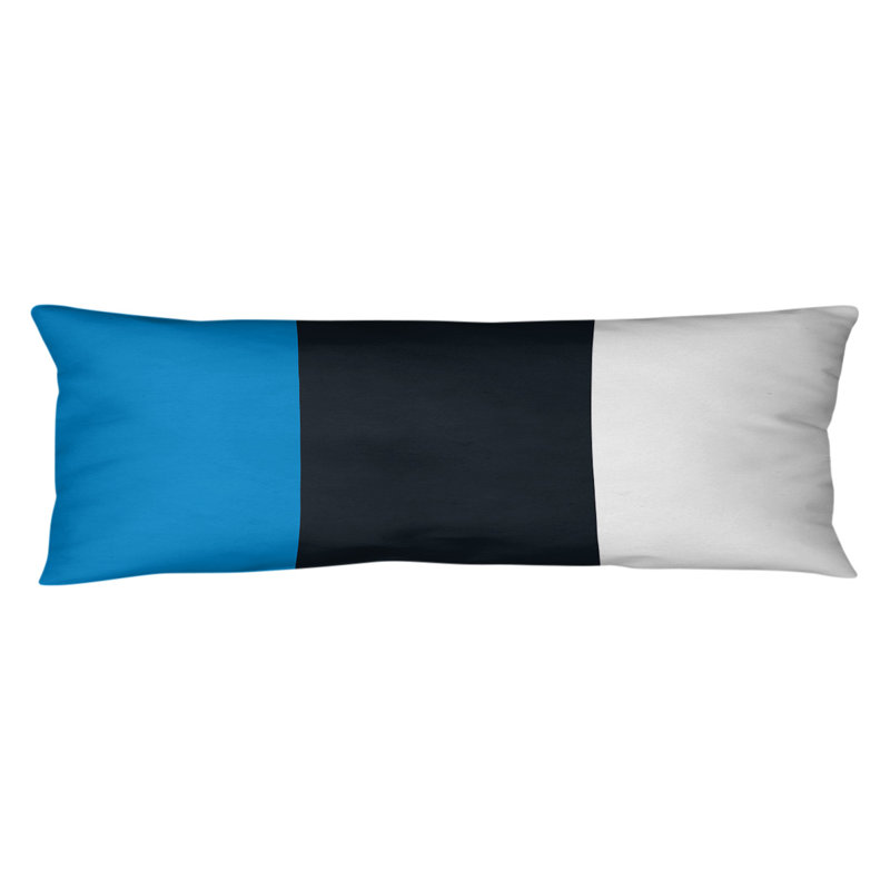 Stripes Medium Polyester/Polyfill Body Pillow, Blue/Black/White, NFL Stripes Football