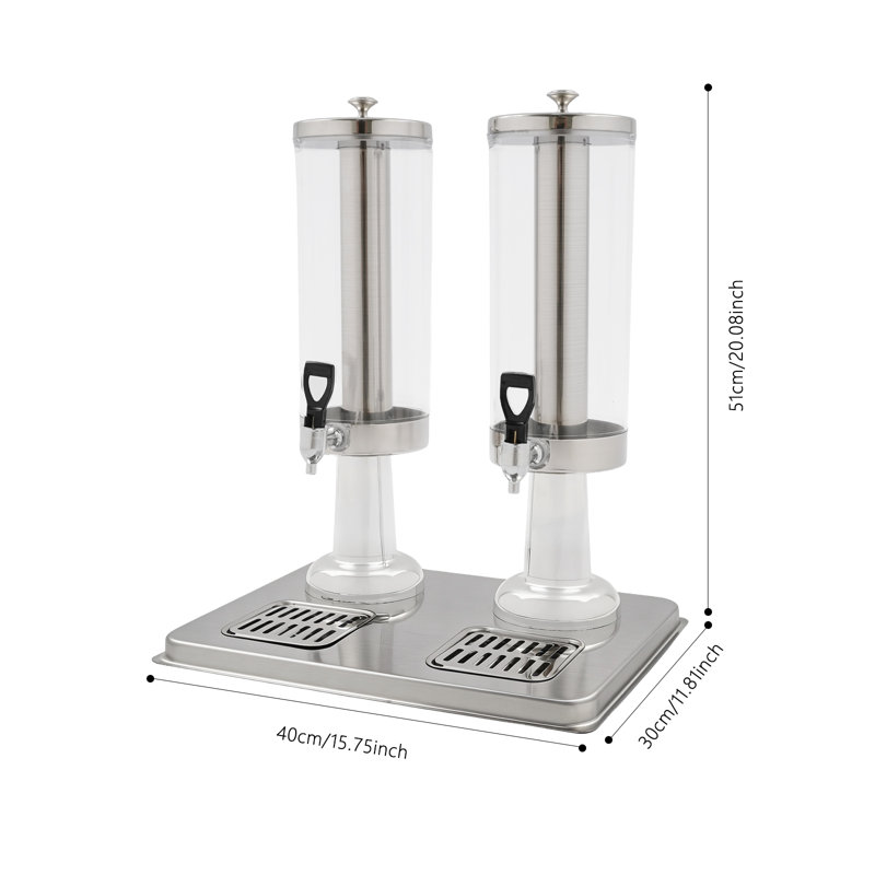 Base de distributeur de boissons à double tête avec 2 robinets, distributeur de boissons de comptoir