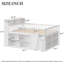 Lit mezzanine double avec rangement, tête de lit avec lumière DEL, blanc-1749468037-1749468090