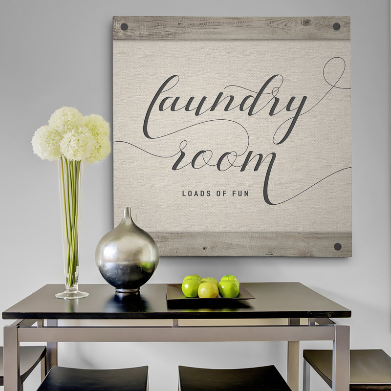 " Laundry Room ", 16" H x 16" W x 1.5" D, Wrapped Canvas