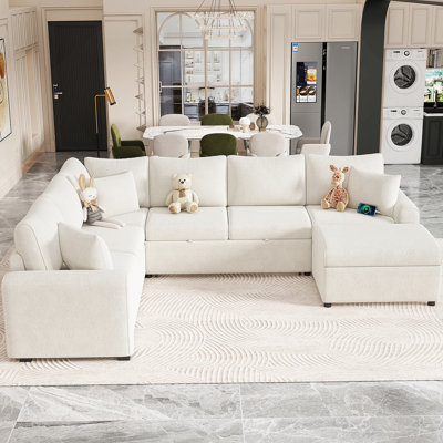 Canapé-lit 112,2 po avec canapé-lit escamotable avec repose-pieds avec rangement, trois coussins et dispositifs de chargement pour le salon, gris