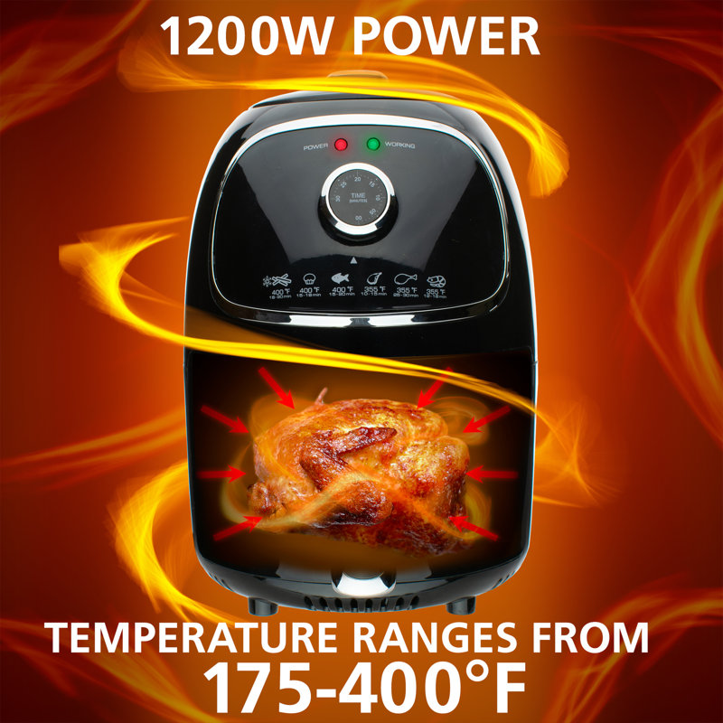 Brentwood 2 Quarts Air Fryer Oven, Black
