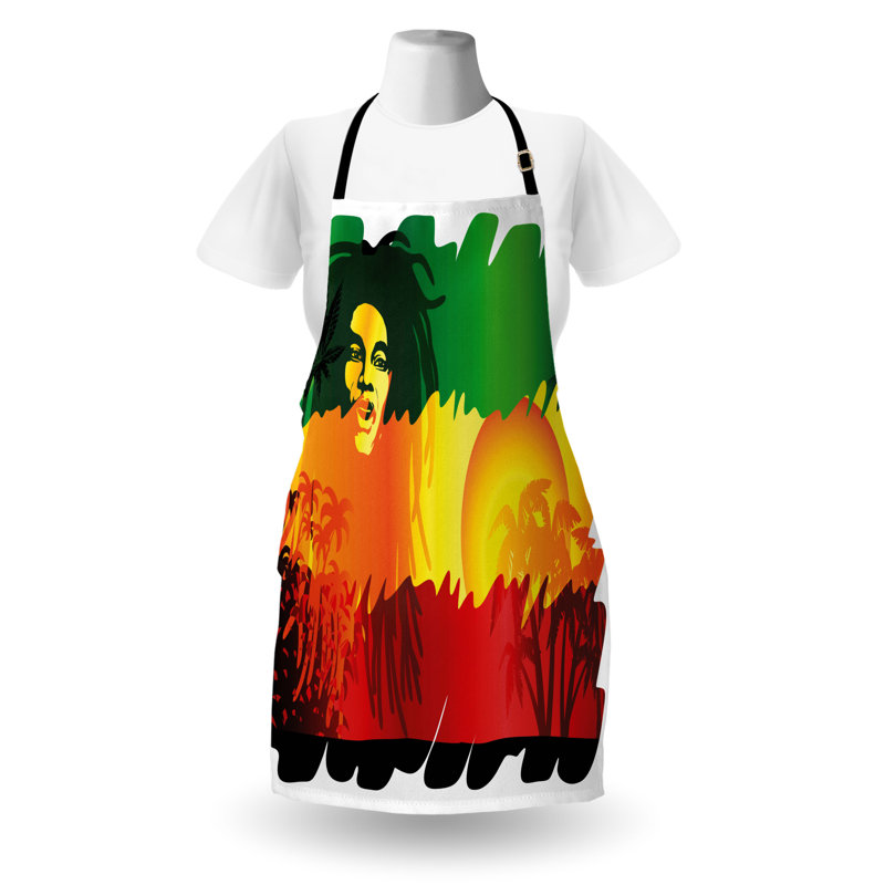 Tablier East Urban Home Rasta, cuisine de jardinage, taille adulte, jaune orange