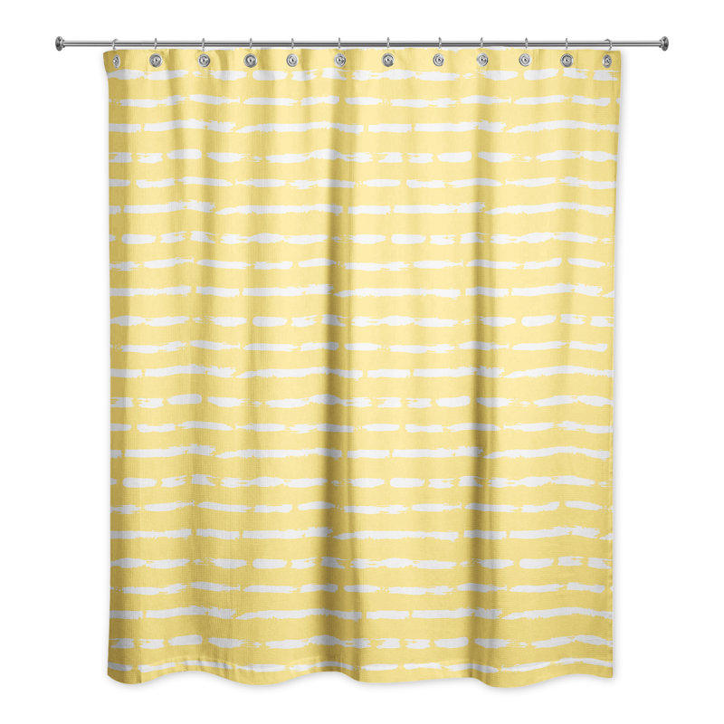 Striped Shower Curtain, Yellow 