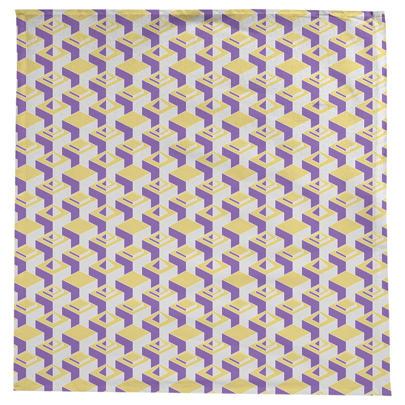 Nappe de gratte-ciels classiques, Jaune / Mauve