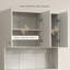 Aurrie 180cm Tall Kitchen Cupboard Freestanding 6 Doors Drawer Cream White