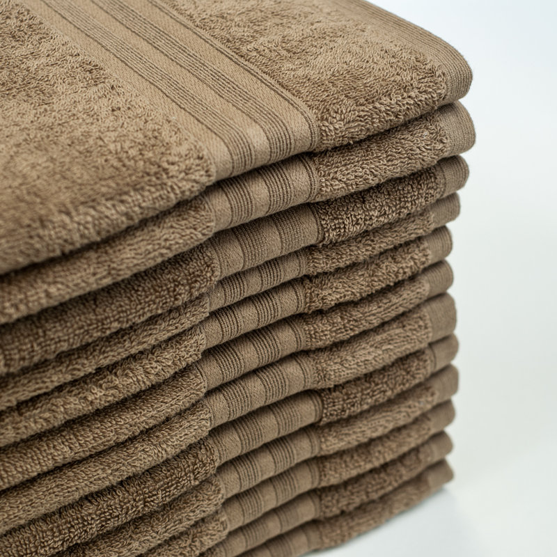 Serviette essuie-mains 100% coton amneet, Taupe profond
