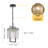 Black Crystal Pendant Light for Kitchen Island, Luxury Water Ripple Glass Chandelier Lights Fixture, Modern Elegant Adjustable Pendant Lighting for Dining Room Bedroom, E26 Bulb, L7'' x H11.8'', No Bulbs Included