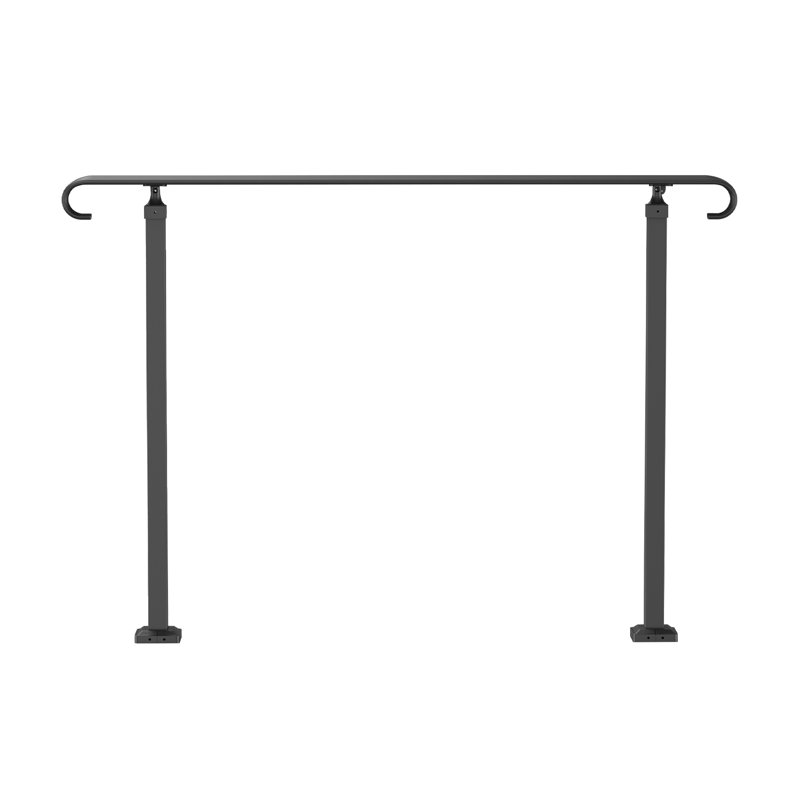 Rampe d'escalier extérieure pour marches en béton, balustrade en fer forgé avec réglage de la hauteur flexible pour 3 à 5 marches