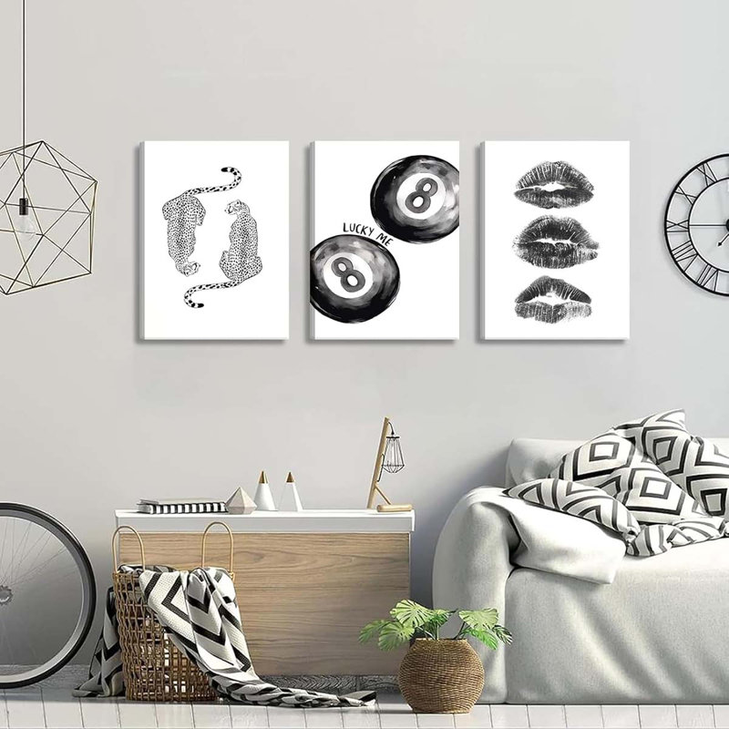 3 Piece Wrapped Canvas Print, 60 cm H x 120 cm W