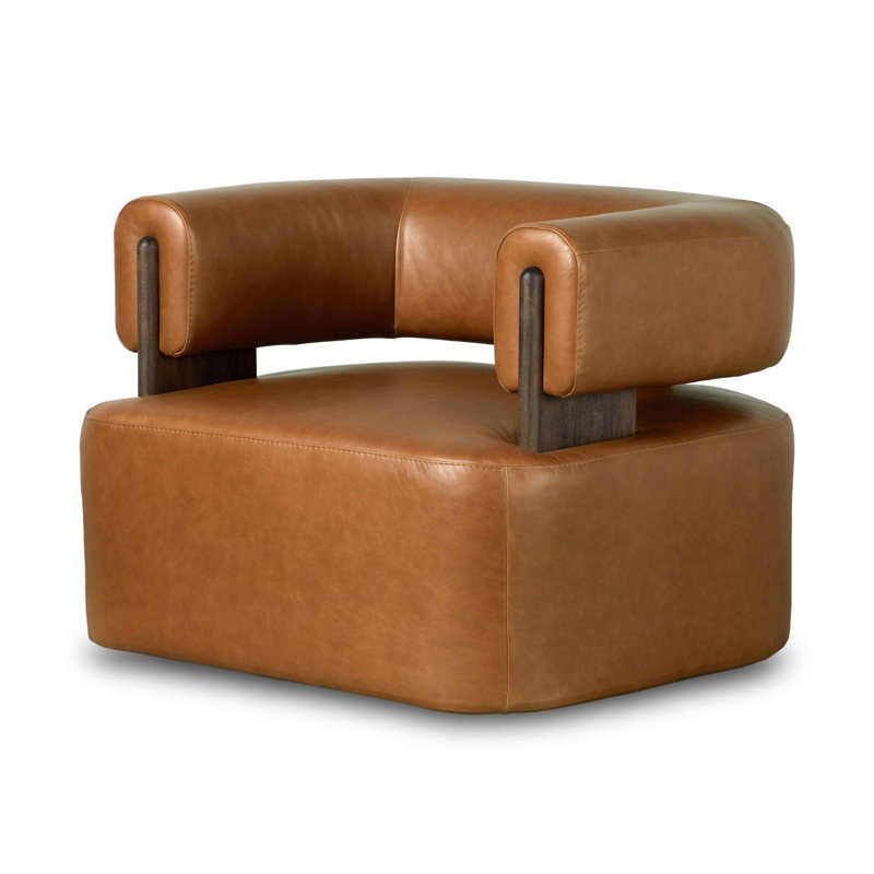 Ward Swivel Chair-Surrey Cocoa, Sonoma Chestnut