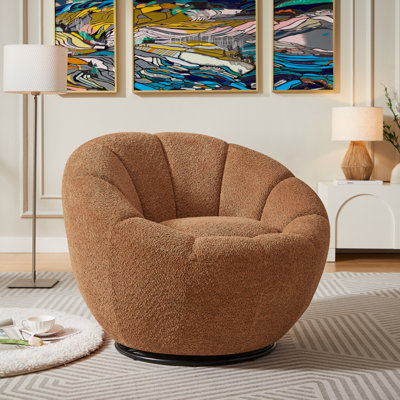 Fauteuil d'appoint pivotant rembourré