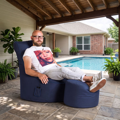 Repose-pieds pouf rond 20 po Goku, hydrofuge