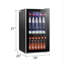 Réfrigérateur à boissons de 17,3 po l 3,2 pi cu avec système de refroidissement par ventilateur, capacité de 26 bouteilles / 113 canettes, commande tactile, 32-61 ℉, tablettes amovibles, faible bruit (<38dB)