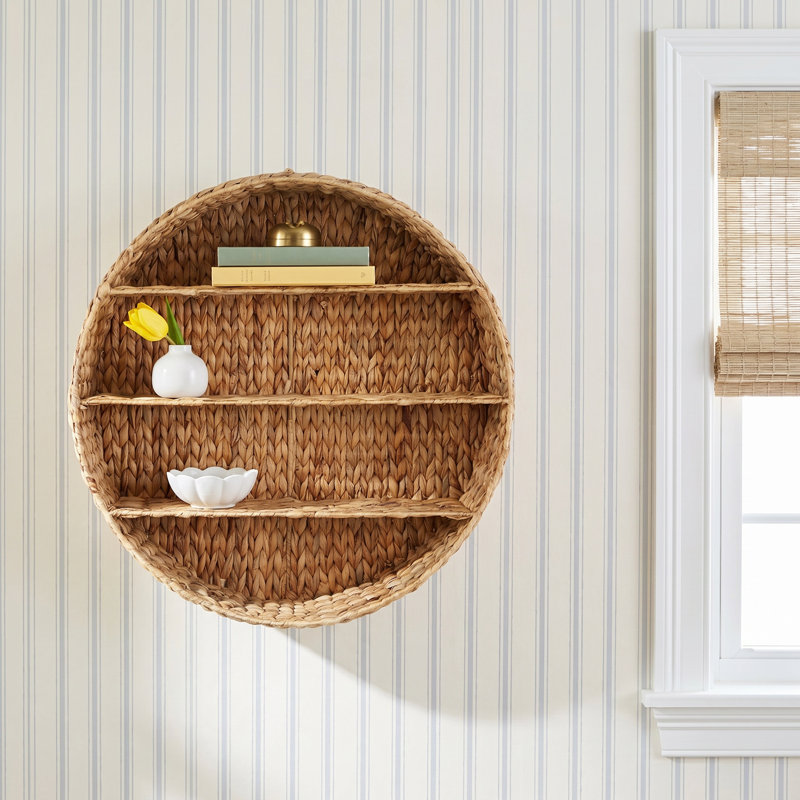 Sasha 3 Piece Circle Rattan Tiered Shelf