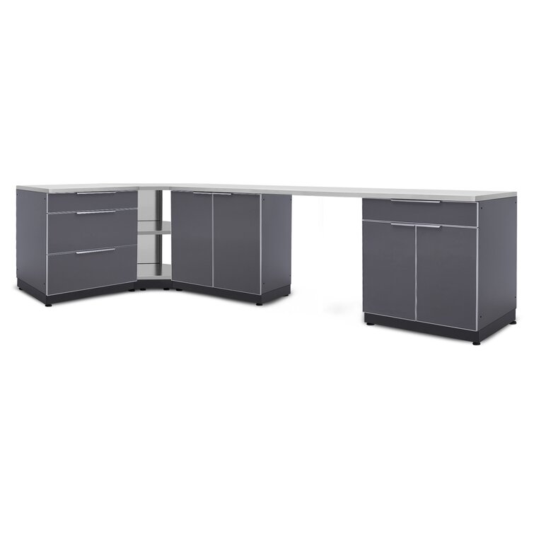 NewAge Products Outdoor Kitchen Cabinet Stainless Steel 4 Piece Set