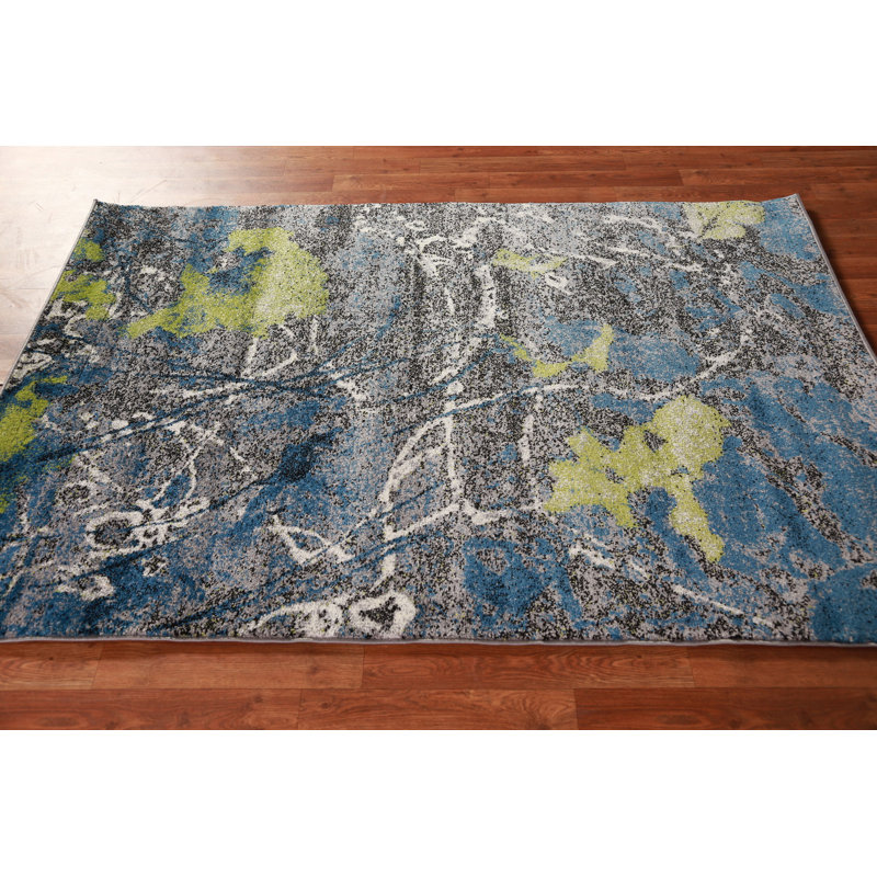 Modern Abstract Transitional Turkish Rug 4x6