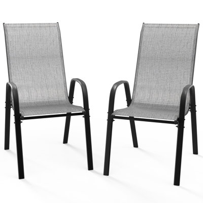 Outdoor Stackable Dining Chairs(Set Of 2)