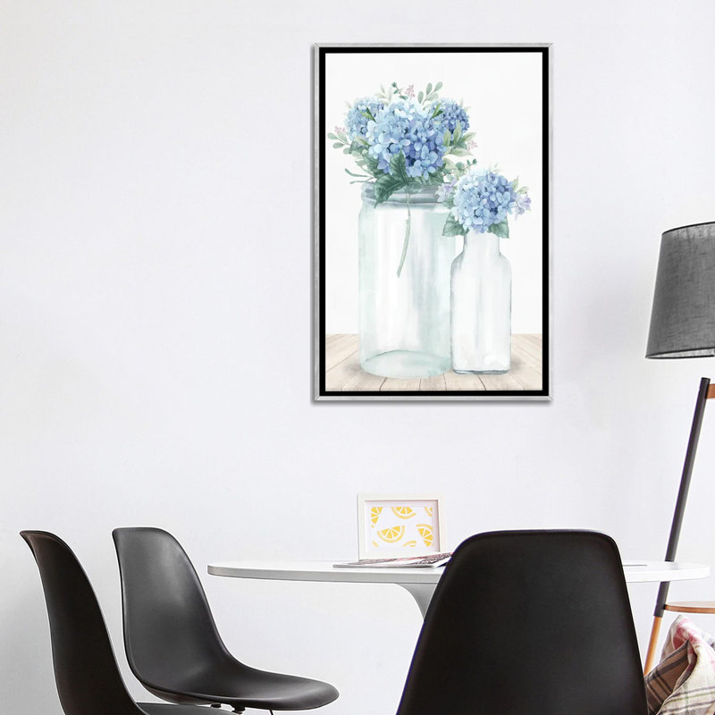 «Hydrangea Glass II», reproduction d'art sur toile encadrée, H 40 po x l 26 po, Reproduction encadrée sans passe-partout
