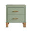 Table de chevet 2 tiroirs Sage Green