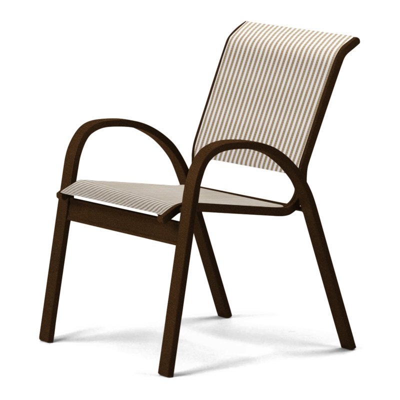 Aruba 1 Outdoor Dining Armchair, Textured Kona, Tan