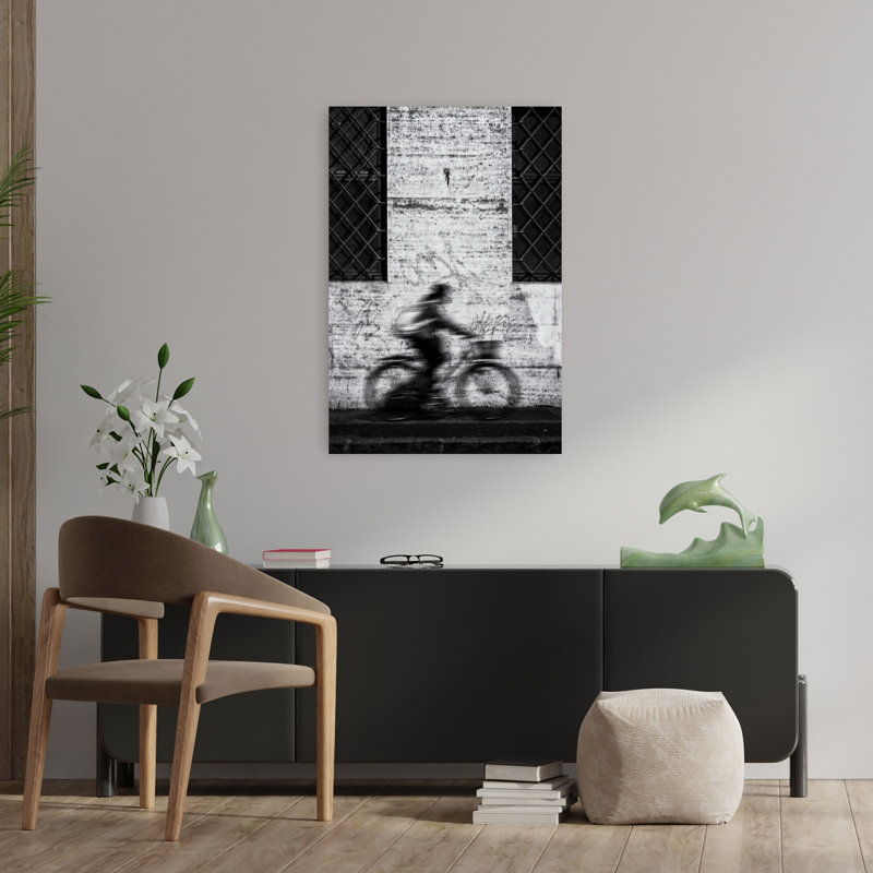 Impression d'art urbain dynamique sur un cycle urbain dynamique, 36" H x 24" W