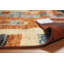 Tapis oriental orange fait à la main en laine orange 6 x 8