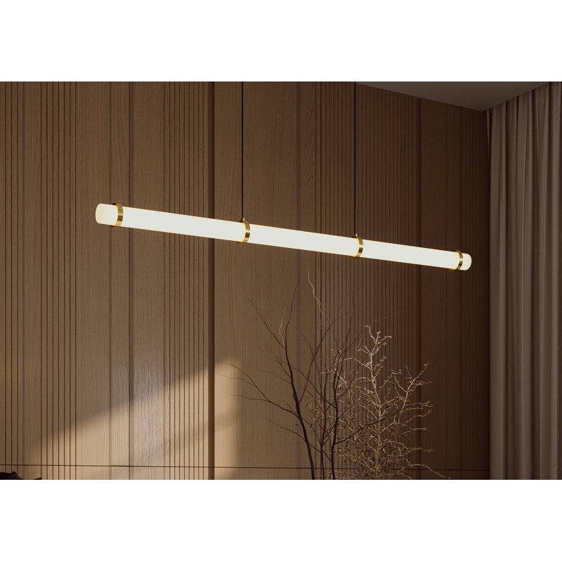 LED Linear Pendant - Light Antique Brass, Light Antique Brass