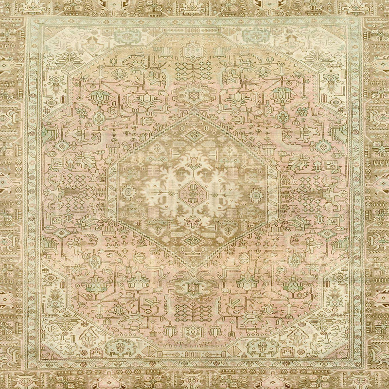 Abstract Indoor Rug, Square 7'