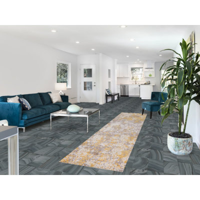 Tapis de couloir abstrait 3 x 12