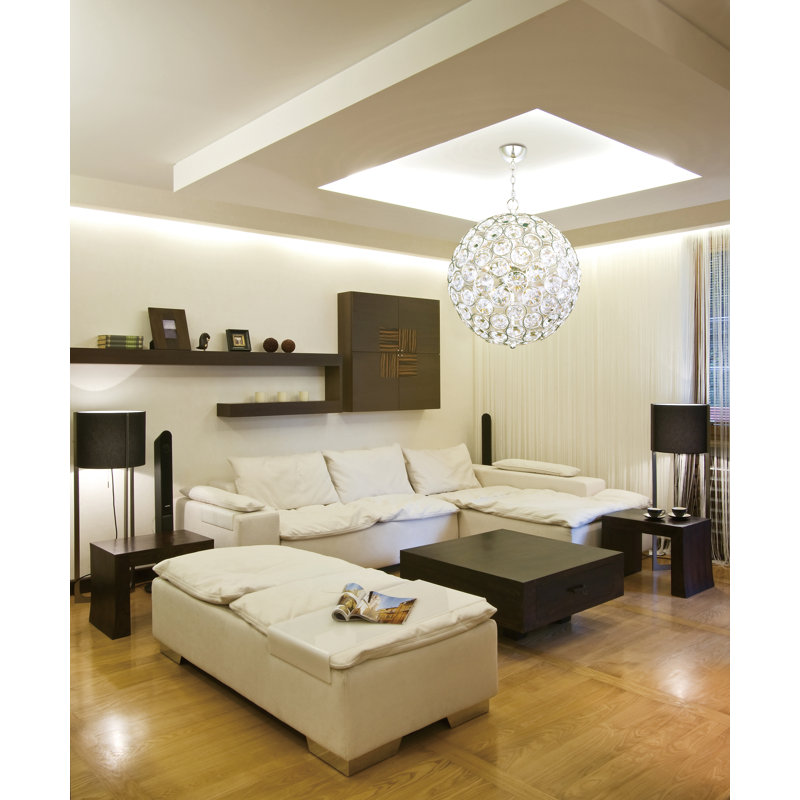 - Light Pendant, 16" H x 16" W x 16" D