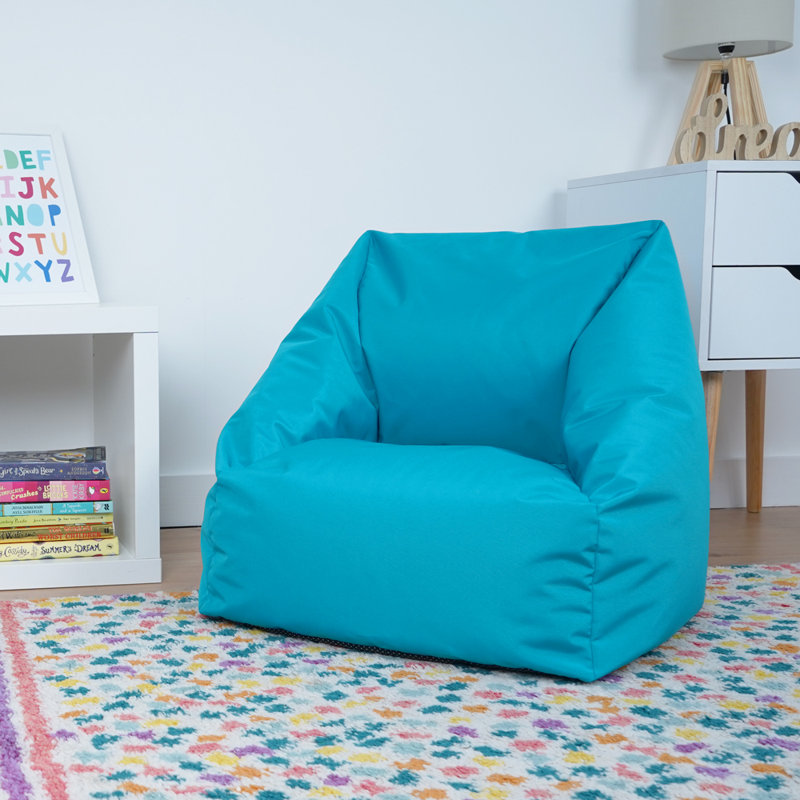Outdoor Friendly Bean Bag Chair, Blue