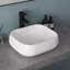 Lavabo de salle de bain vasque rectangulaire en céramique blanche