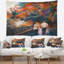 Paysage couple marchant tenant la main tapisserie-28483997