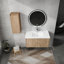 Meuble-lavabo mural moderne avec lavabo et armoire de rangement latérale Modern-971912939