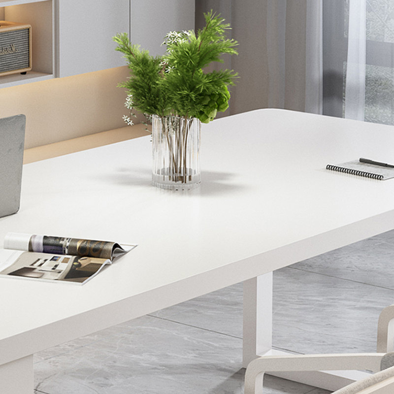 Horvath Desk, 29.53" H x 86.61" W x 35.43" D, White