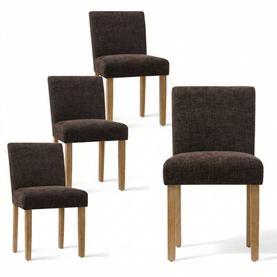 Set Of 4 Upholstered 18.5'' Seat Height Solid Wood Dining Chair