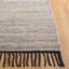Tapis ivoire / noir en coton tissé à la main Abir-1143324503