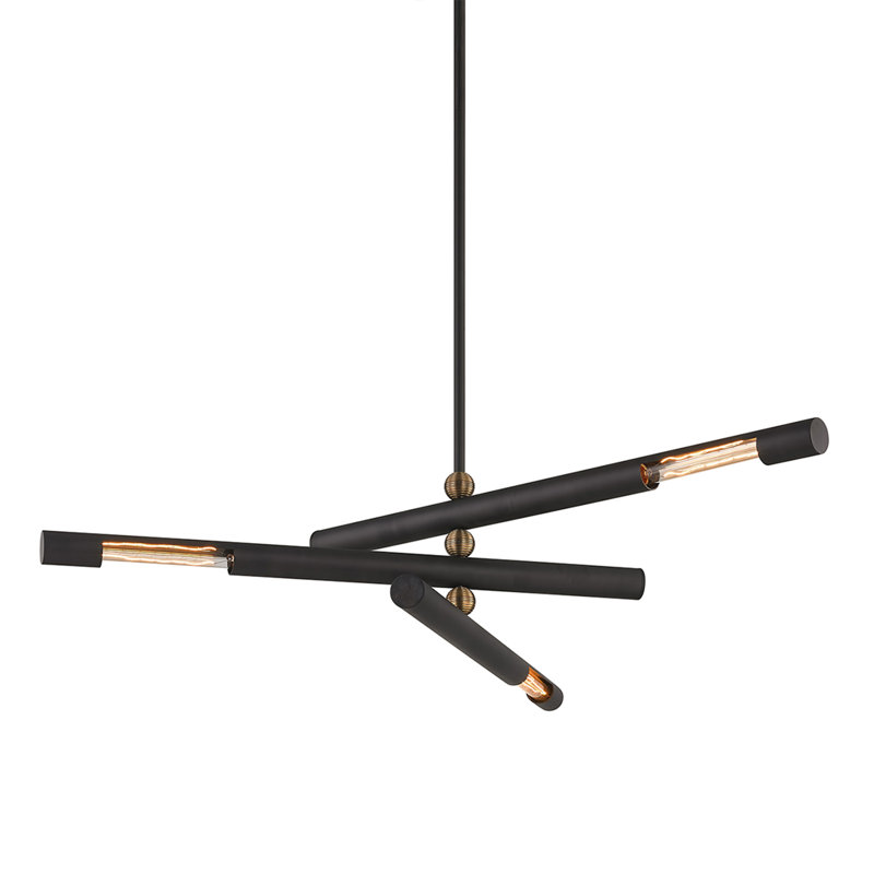 Hendrix 3 Light Chandelier, 10" H x 44" W x 44" D