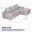 Canapé modulaire avec méridienne Corduroy Cloud-660302064